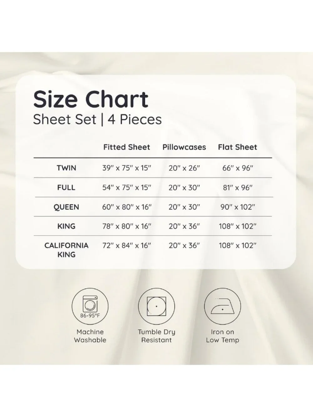 Cooling Bamboo Sheets King Size Set - 4PC Deep Pocket Luxury Bedding, Soft